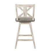 5602-24WT Swivel Counter Height Chair, White, Set of 2 - 5602-24WT