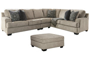 Bovarian Stone 3-Piece Sectional with Ottoman -  Ashley - Lara Furniture