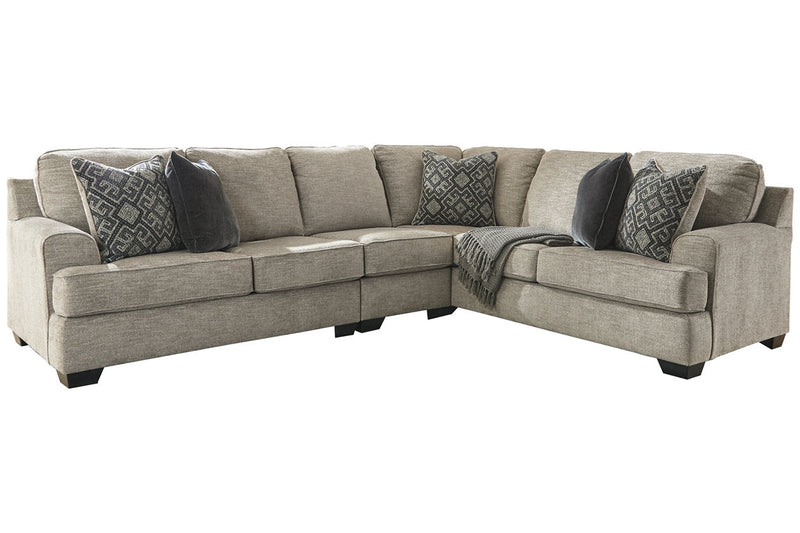 Bovarian Stone 3-Piece Sectional with Ottoman -  Ashley - Lara Furniture
