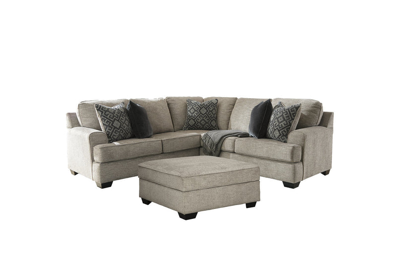 Bovarian Stone 2-Piece Sectional with Ottoman -  Ashley - Lara Furniture