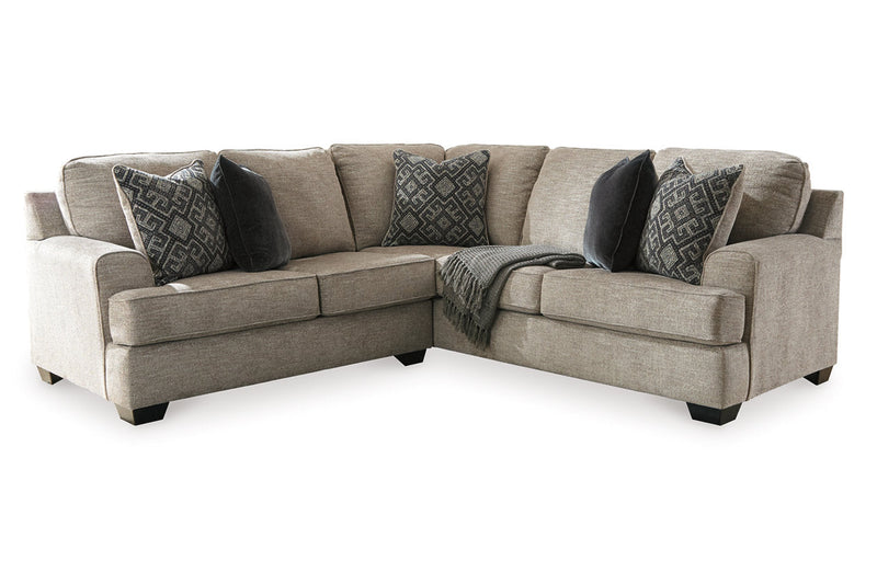 Bovarian Stone 2-Piece Sectional with Ottoman -  Ashley - Lara Furniture