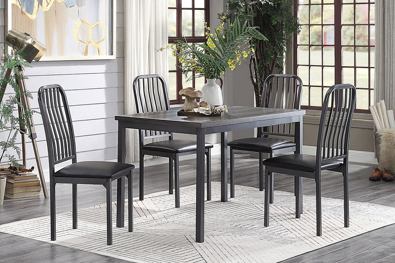 Tripp Gray Metal Dining Set - Lara FurnitureDining Room Set