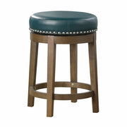 5681GEN-24 Round Swivel Counter Height Stool, Green, Set of 2 - 5681GEN-24