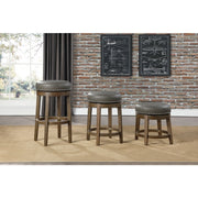 5681GRY-18 Round Swivel Stool, Gray, Set of 2 - 5681GRY-18