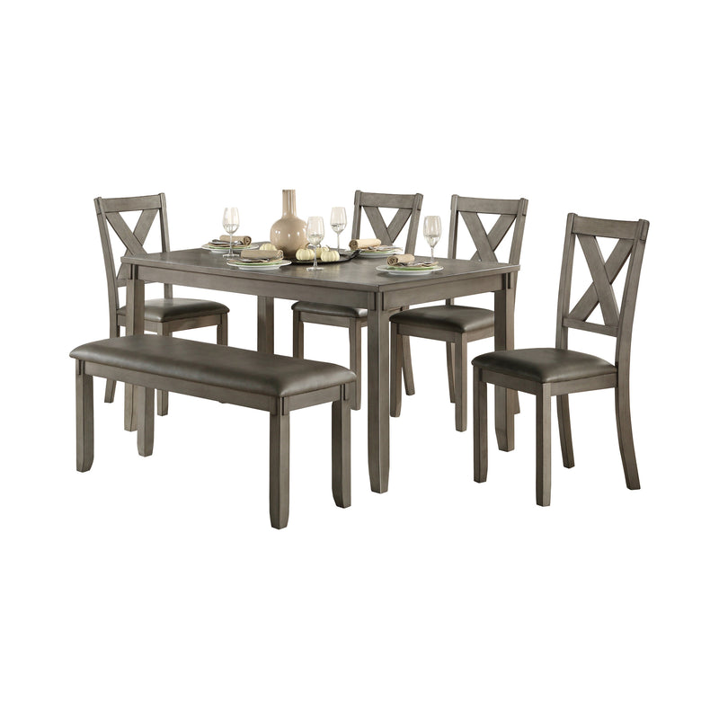 Holders Gray 6 - Piece Dining Set - Lara FurnitureDining Room Set