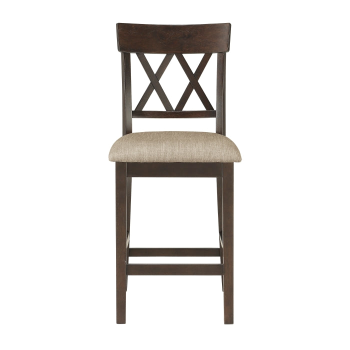 5716-24S2 Counter Height Chair, Double X Back, Set of 2 - 5716-24S2
