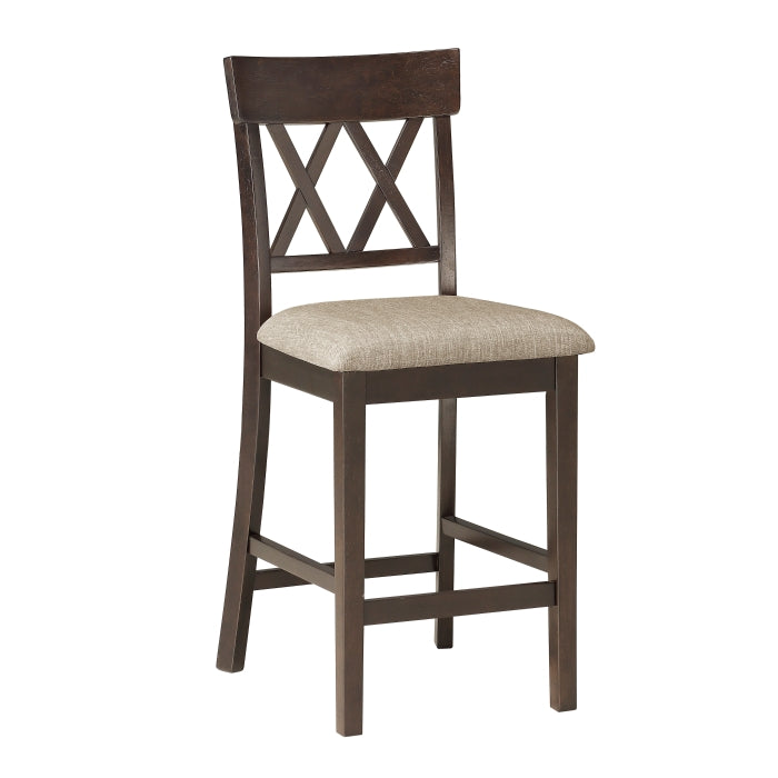 5716-24S2 Counter Height Chair, Double X Back, Set of 2 - 5716-24S2