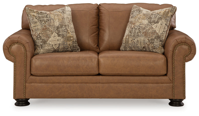 Carianna Caramel Sofa, Loveseat and Oversized Chair from Ashley - Lara Furniture