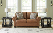 Carianna Caramel Sofa, Loveseat and Oversized Chair from Ashley - Lara Furniture