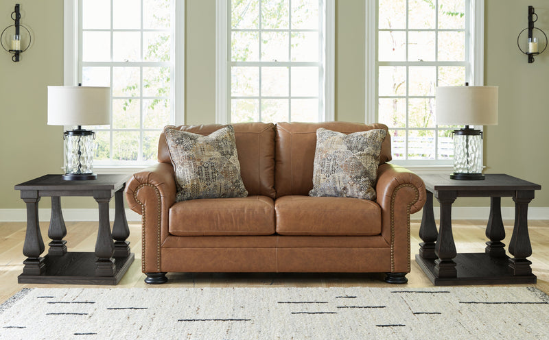 Carianna Caramel Sofa, Loveseat and Oversized Chair from Ashley - Lara Furniture