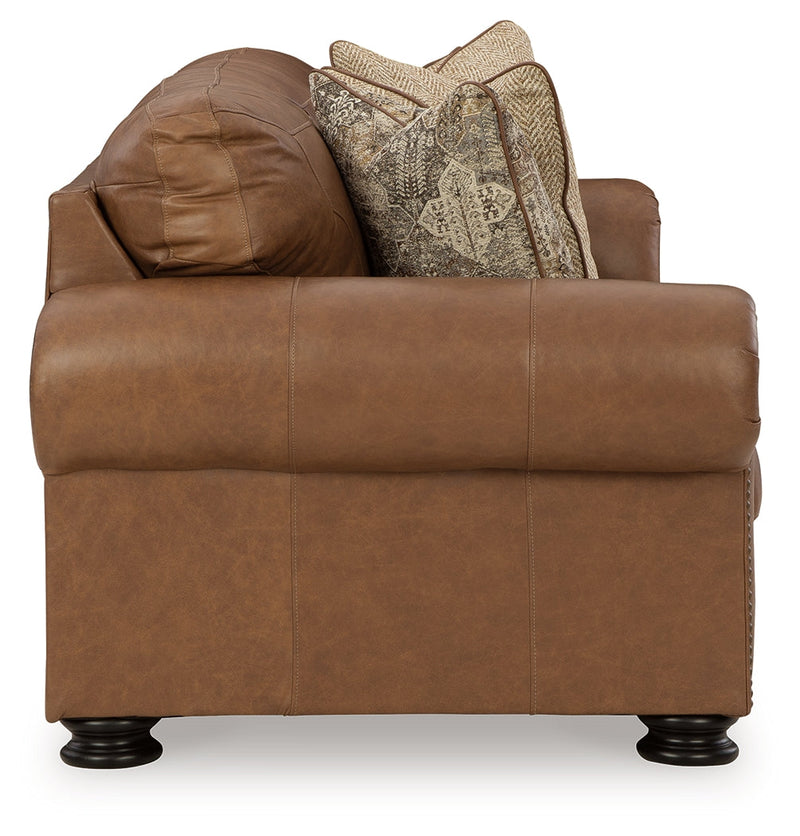 Carianna Caramel Sofa, Loveseat and Oversized Chair from Ashley - Lara Furniture