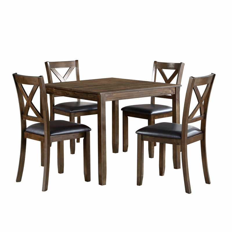 Hazel Charcoal Brown 5 - Piece Dining Set - Lara FurnitureDining Room Set