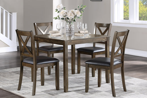 Hazel Charcoal Brown 5 - Piece Dining Set - Lara FurnitureDining Room Set