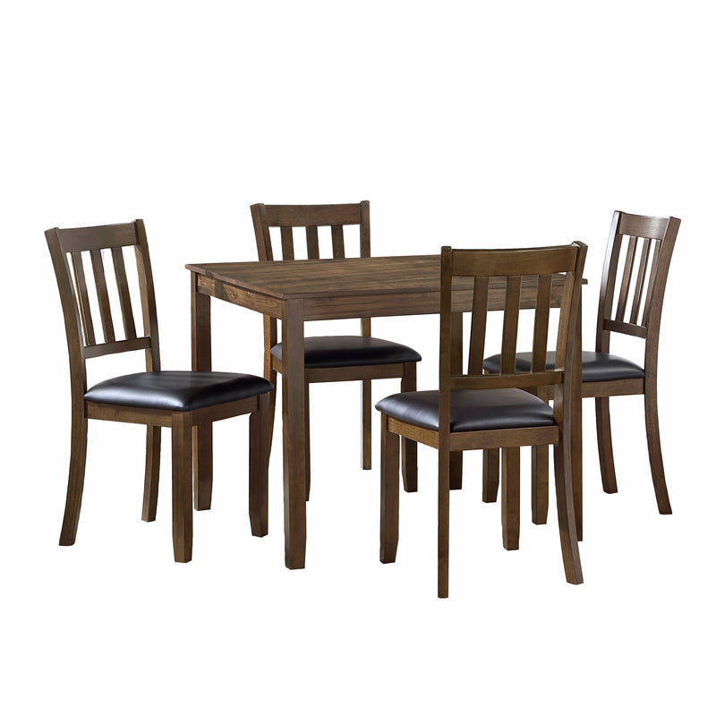 Faust Charcoal Brown 5 - Piece Dining Set - Lara FurnitureDining Room Set
