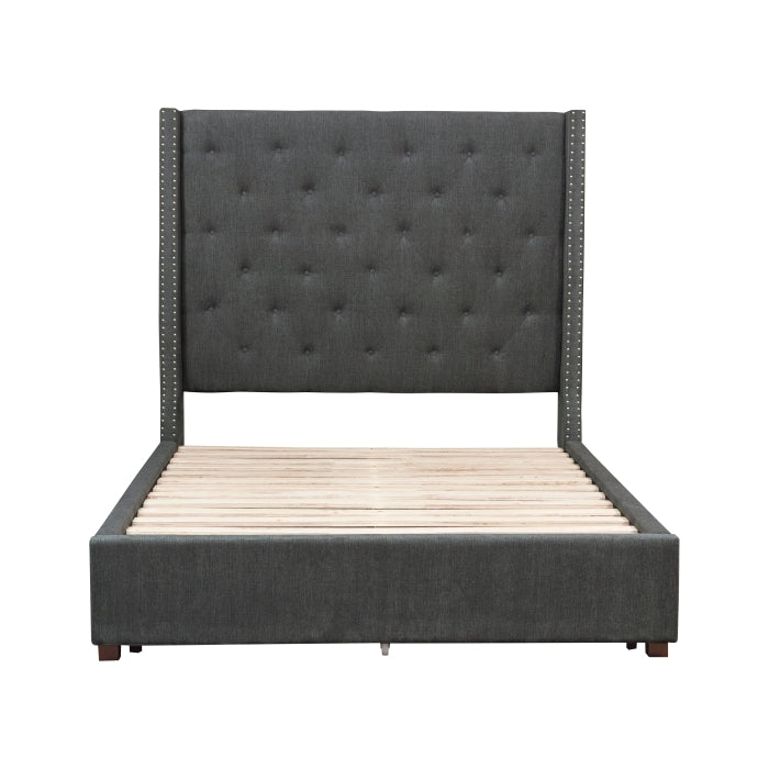 5877FGY-1DW* (3)Full Platform Bed with Storage Footboard - 5877FGY-1DW*