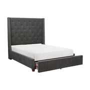 5877GY-1DW* (3)Queen Platform Bed with Storage Footboard - 5877GY-1DW*
