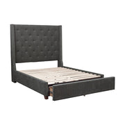 5877GY-1DW* (3)Queen Platform Bed with Storage Footboard - 5877GY-1DW*