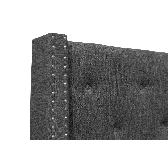 5877GY-1DW* (3)Queen Platform Bed with Storage Footboard - 5877GY-1DW*
