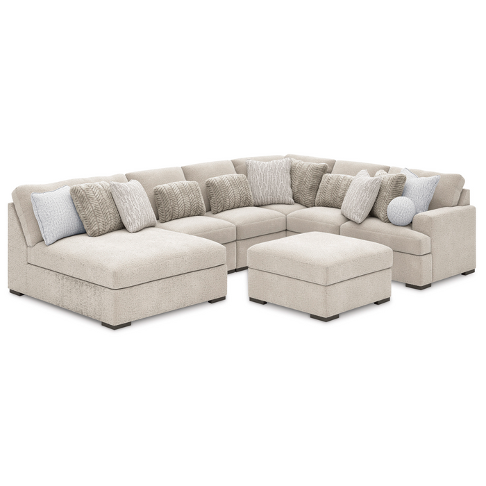 Cuddle Plush 6-Piece Sectional with Chaise