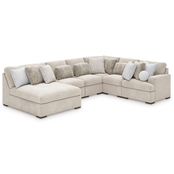 Cuddle Plush 6-Piece Sectional with Chaise