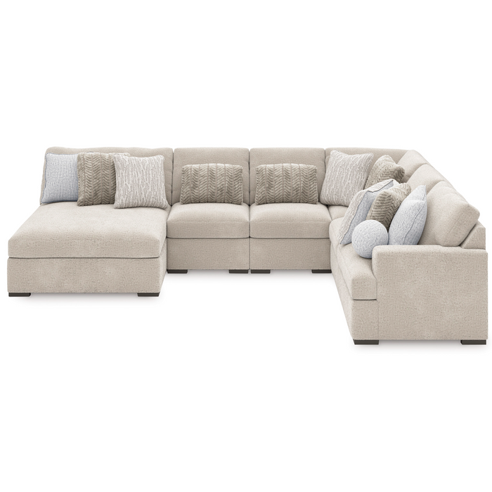 Cuddle Plush 6-Piece Sectional with Chaise
