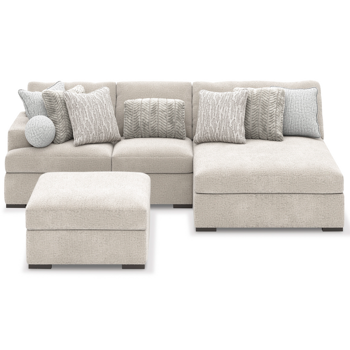Cuddle Plush 3-Piece RAF Sectional with Chaise