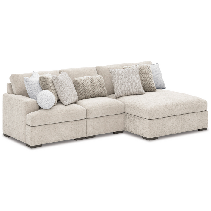 Cuddle Plush 3-Piece RAF Sectional with Chaise