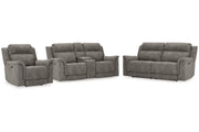 Next-Gen DuraPella Slate Power Reclining Sofa, Loveseat and Recliner -  Ashley - Lara Furniture