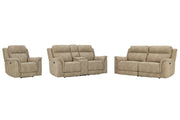 Next-Gen DuraPella Sand Power Reclining Sofa, Loveseat and Recliner -  Ashley - Lara Furniture