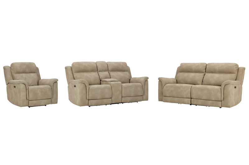 Next-Gen DuraPella Sand Power Reclining Sofa, Loveseat and Recliner -  Ashley - Lara Furniture