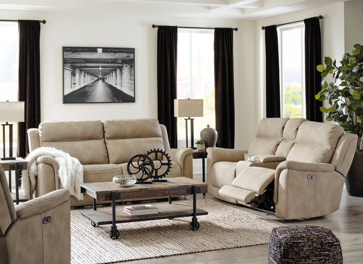 Next-Gen DuraPella Sand Power Reclining Living Room Set — Lara