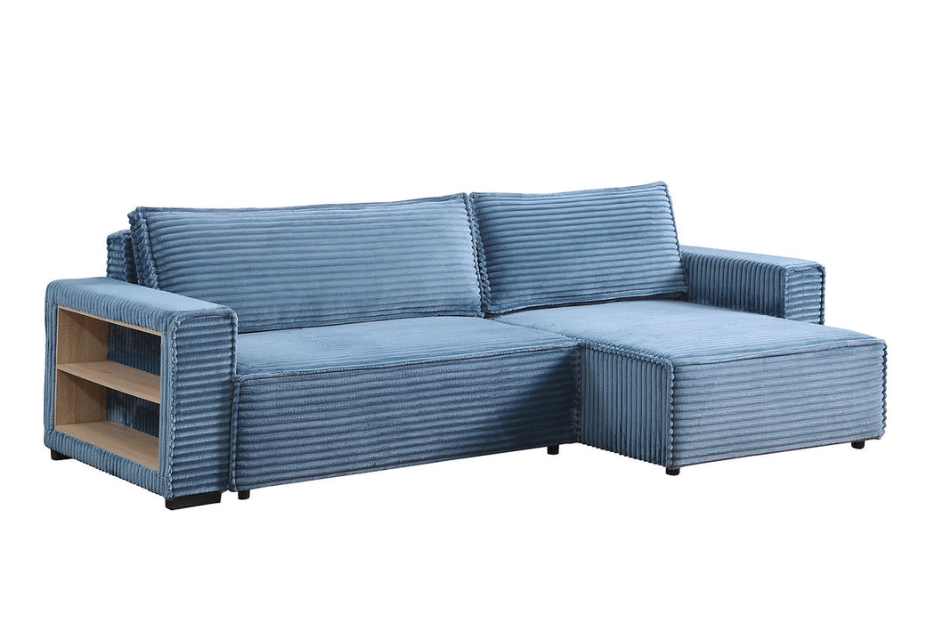[HOT DEAL] Bora Bora Blue Reversible Storage Sleeper Sectional