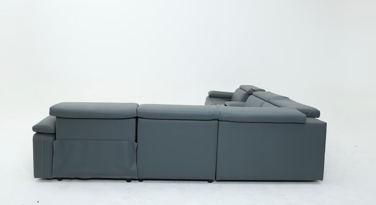 Phoenix Teal 6 Piece Power Sectional