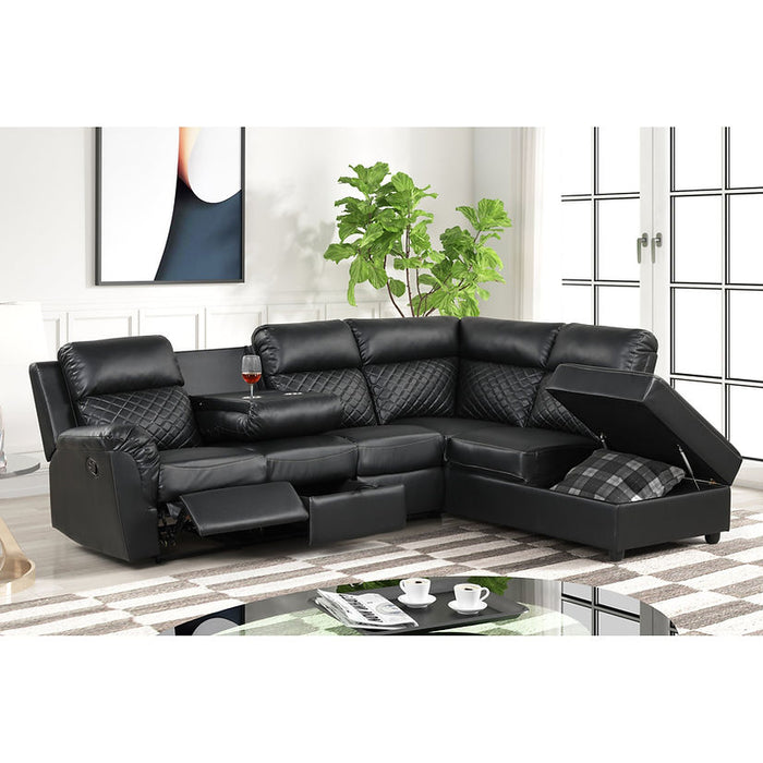 Charlotte Black Manuel Reclining Sectional