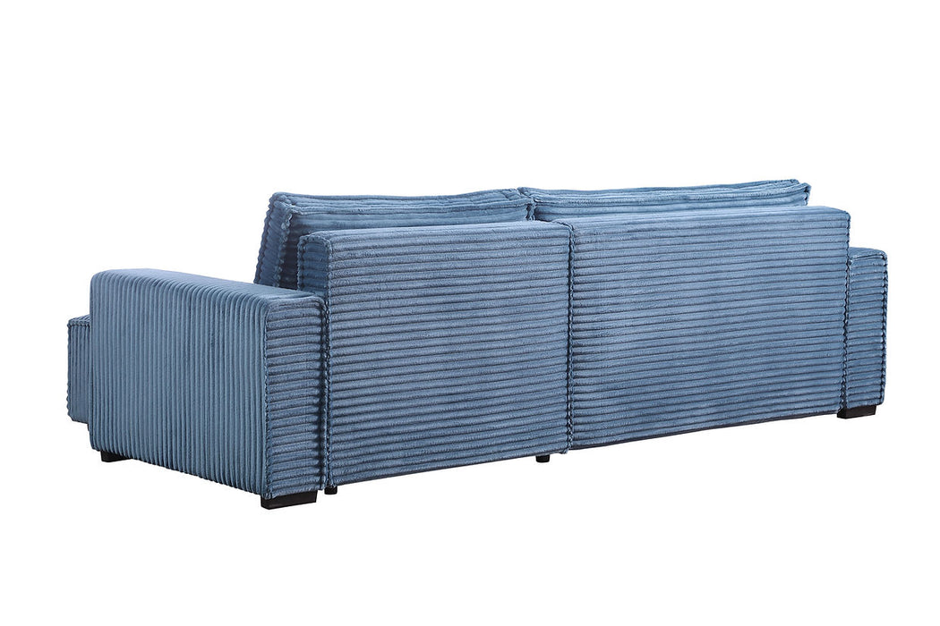 [HOT DEAL] Bora Bora Blue Reversible Storage Sleeper Sectional