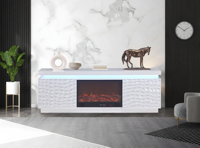 Bogota White TV Stand