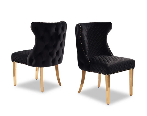 Stitch White & Gold Dining Chair (Set of 2)
