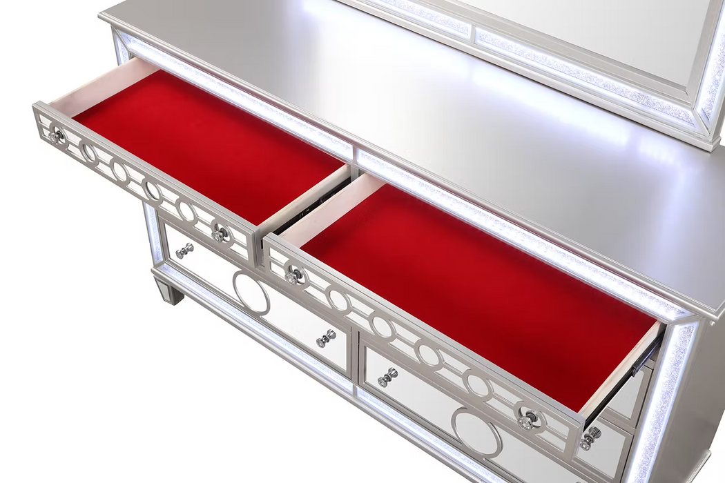 Gemma Black LED Bedroom Set