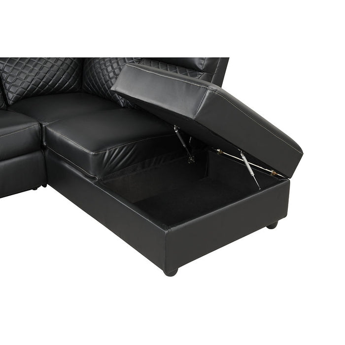 Charlotte Black Manuel Reclining Sectional
