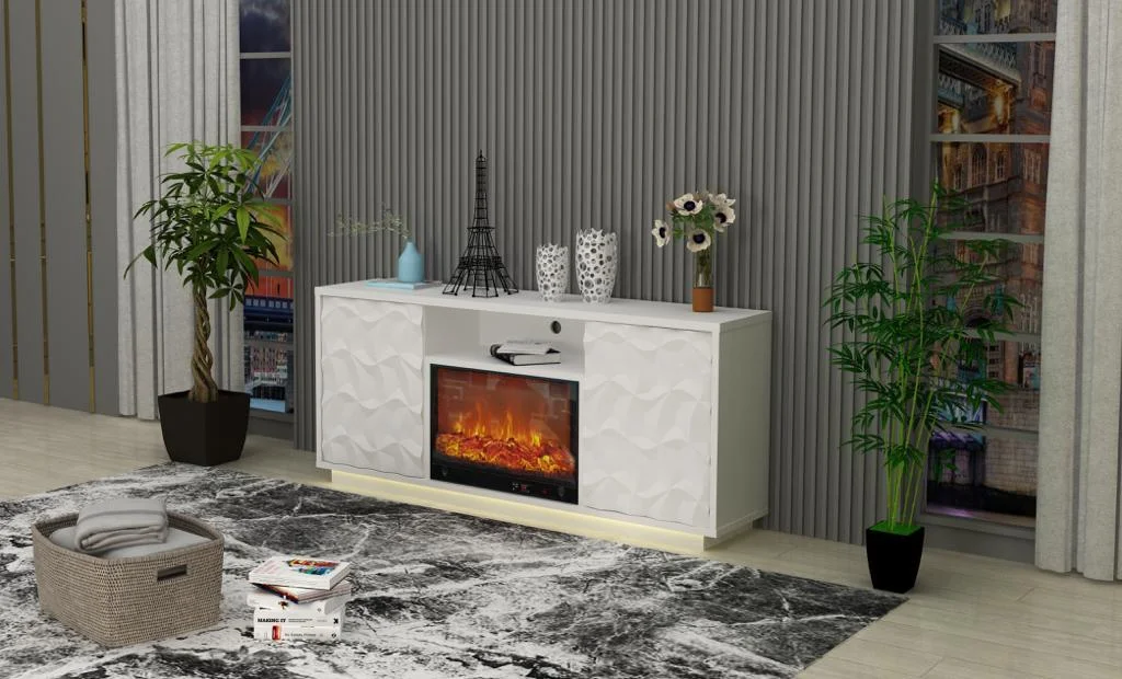 Salvador White TV Stand