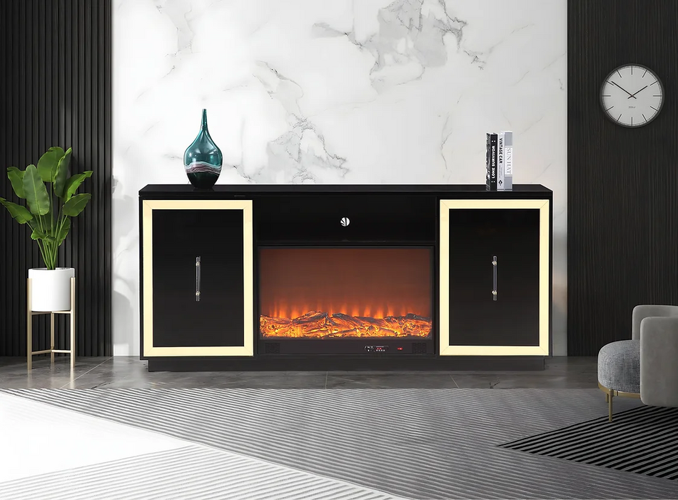 Cali Black TV Stand