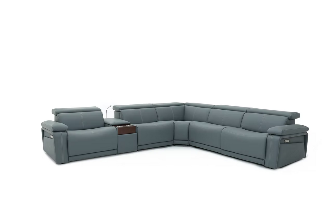 Phoenix Teal 6 Piece Power Sectional