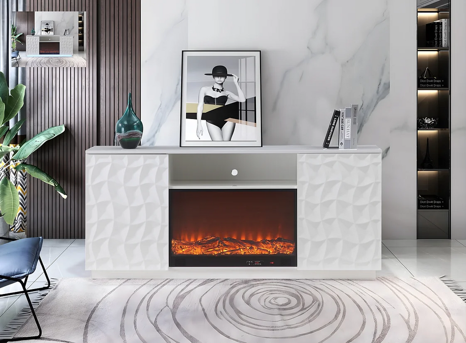 Salvador White TV Stand