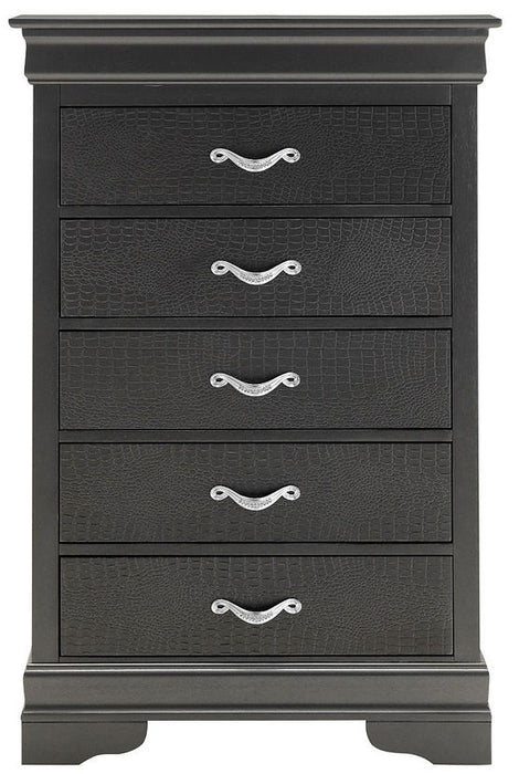 Nora Gray LED Panel Bedroom Set