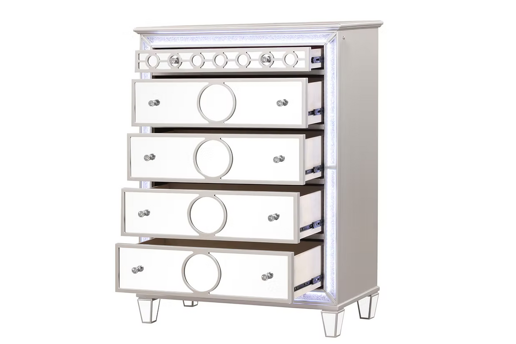 Gemma Black LED Bedroom Set