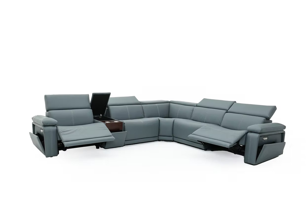 Phoenix Teal 6 Piece Power Sectional
