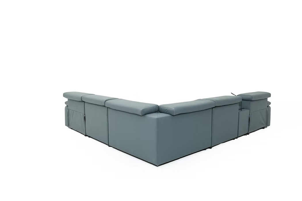 Phoenix Teal 6 Piece Power Sectional
