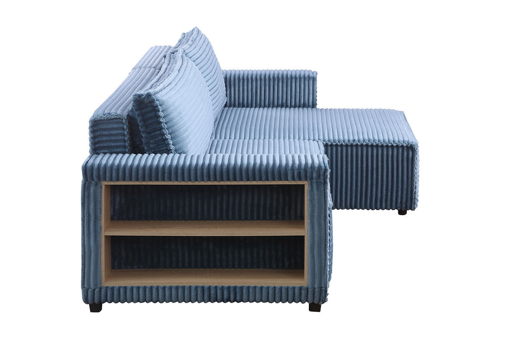 [HOT DEAL] Bora Bora Blue Reversible Storage Sleeper Sectional