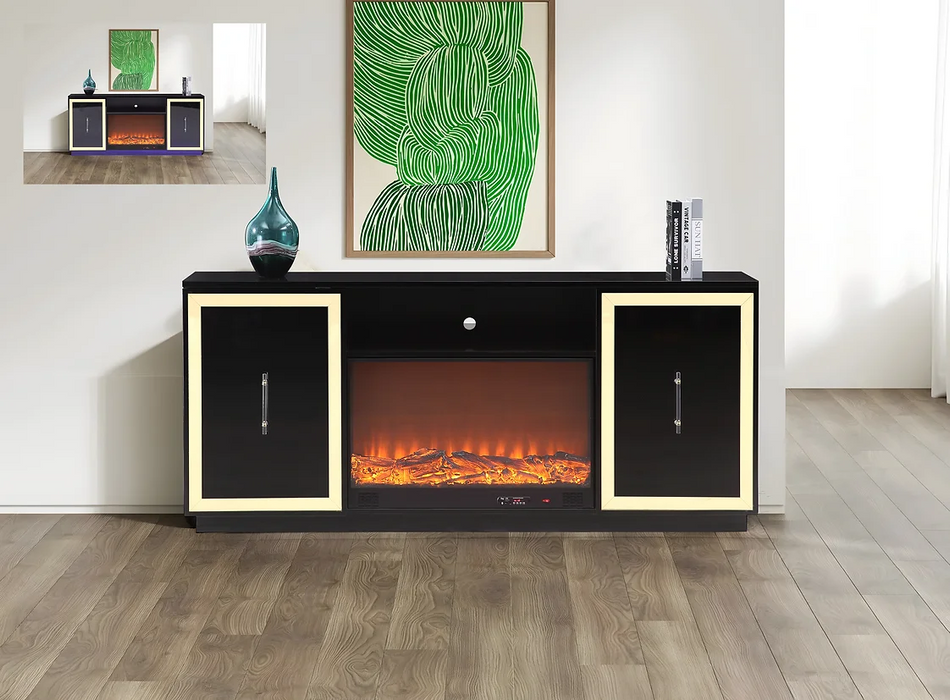 Cali Black TV Stand