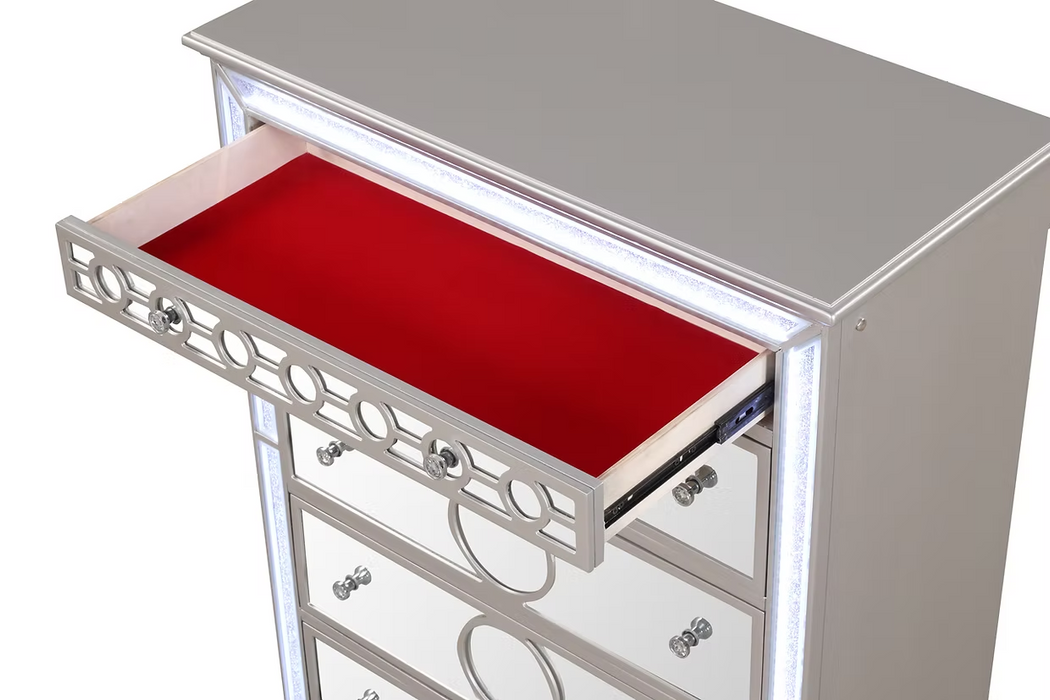 Gemma Black LED Bedroom Set